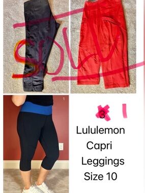 Lululemon capri length leggings (one pair)
